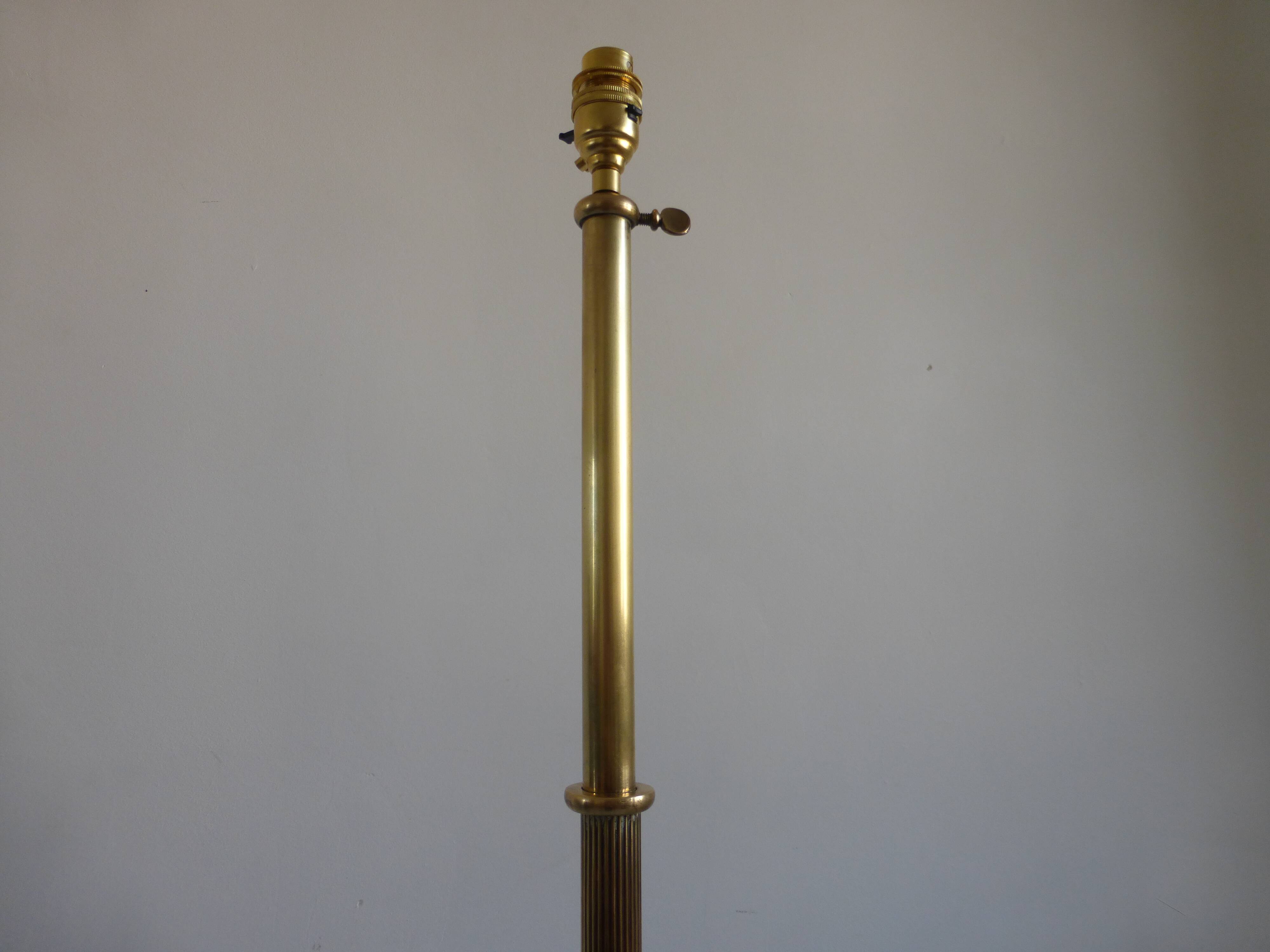 Empire-style brass lamppost