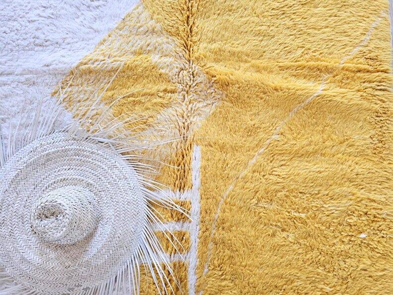 Handmade pure wool rug, size 100 x 200 cm