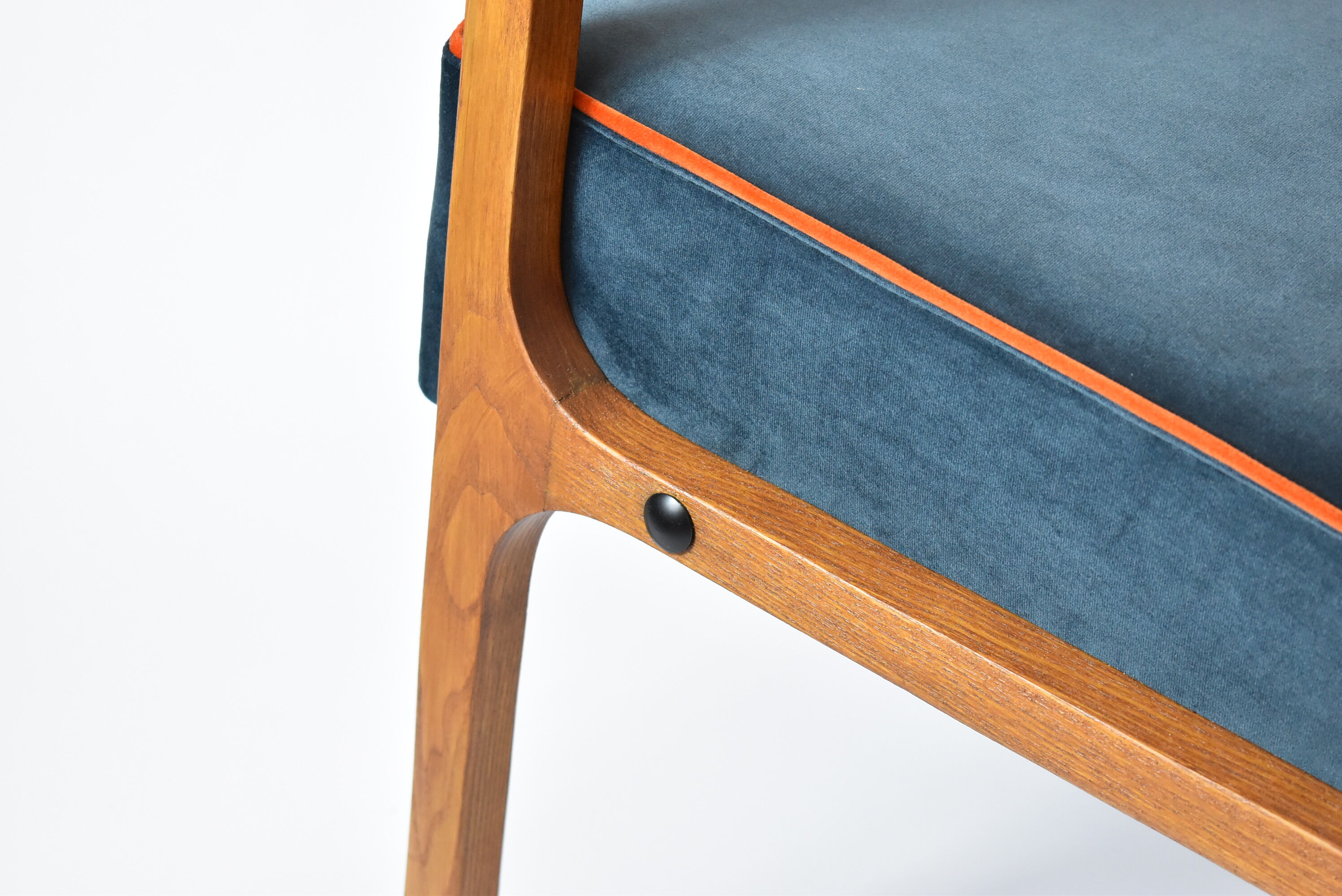 Restored vintage armchair model 04-b, 1970s, dark ocean green