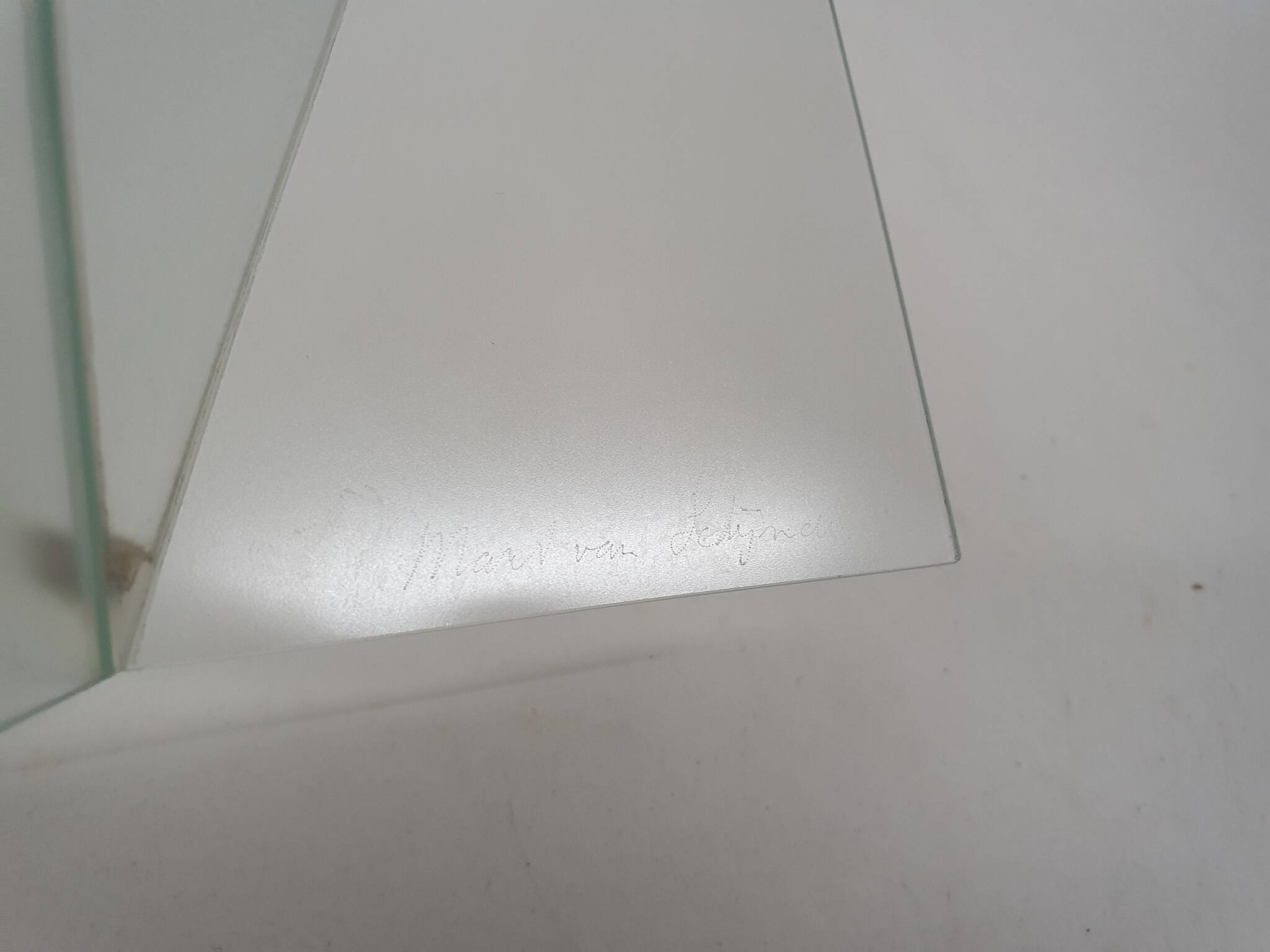 Geometric glass vase model "Delta" by Mart van Schijndel, The Netherlands 1