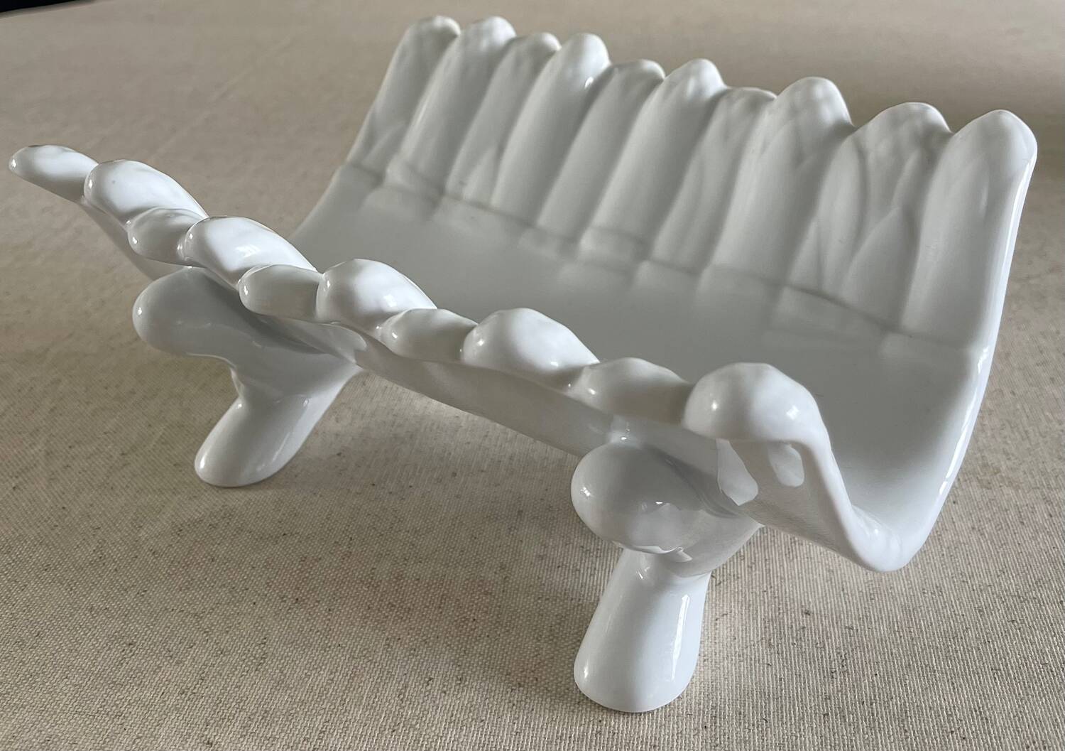 19th century porcelain asparagus dish.