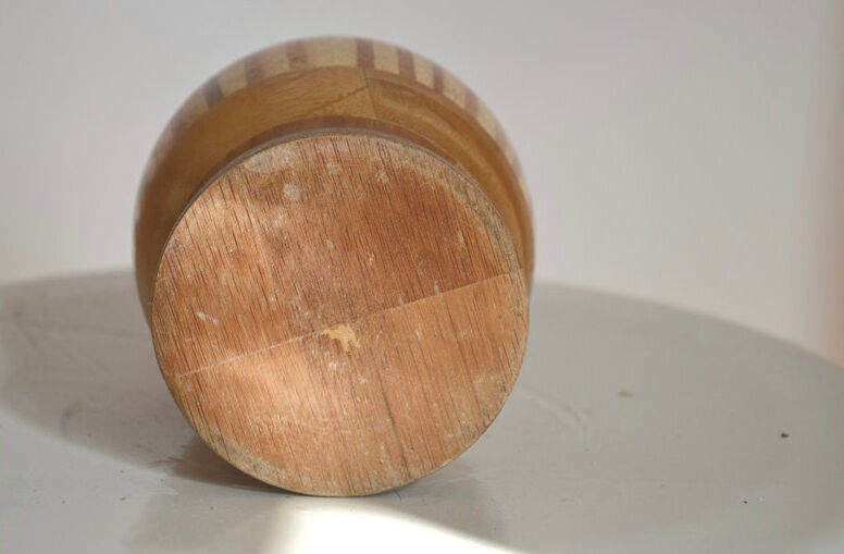 Set of two Scandinavian wooden pot covers