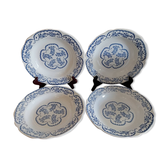 Anciennes assiettes creuses Digoin Sarreguemines modèle Cordoue