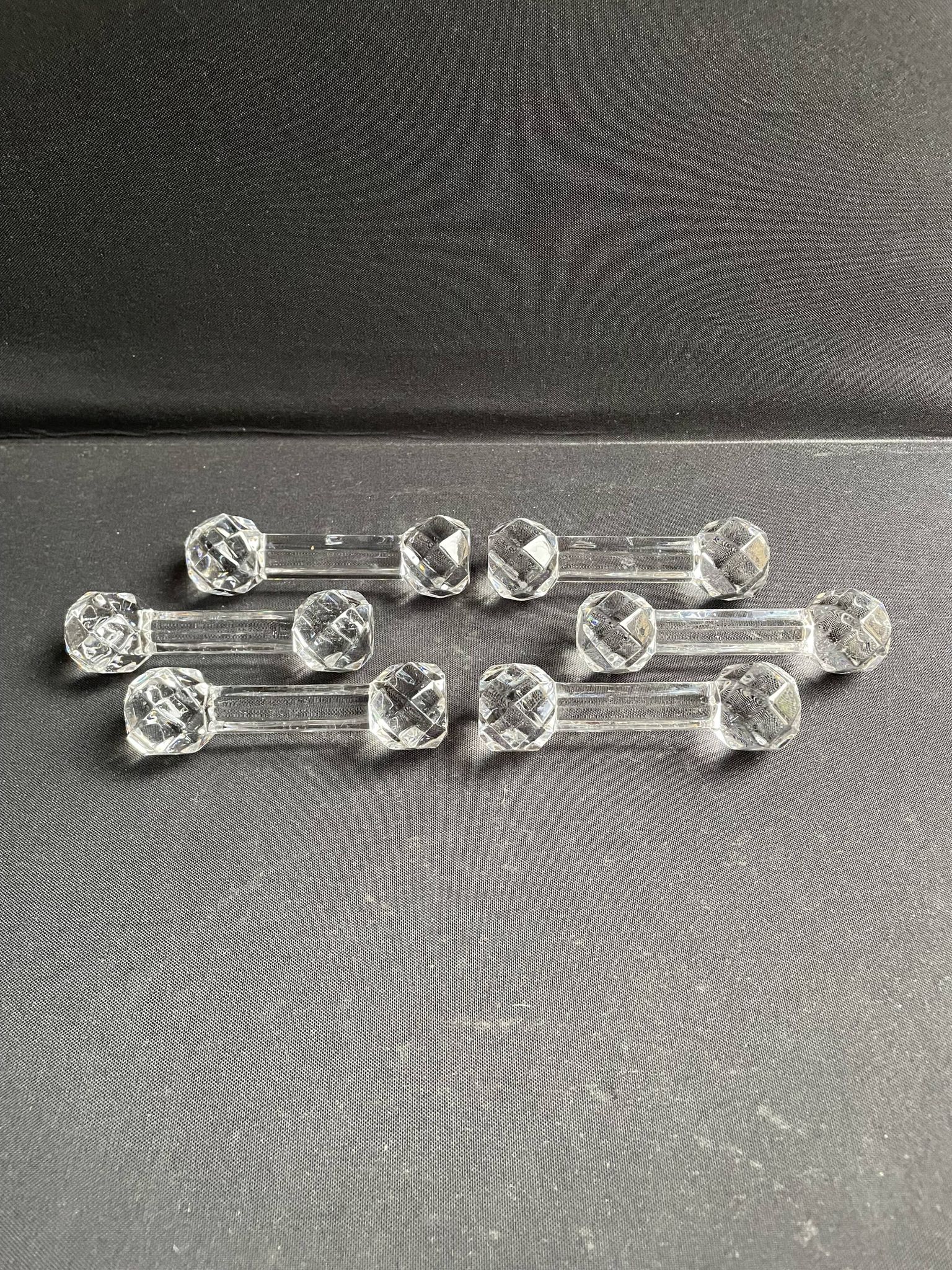 6 Baccarat knife holders
