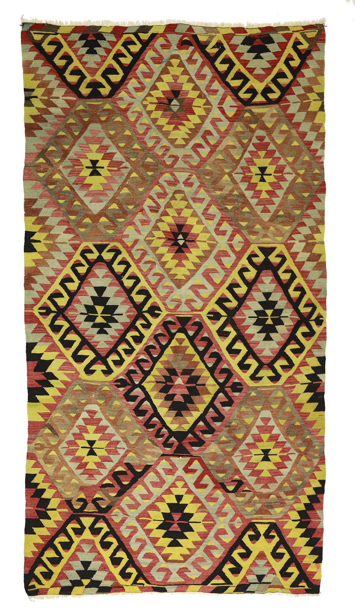 Grand Kilim Turkish Anatolia 155x290 cm Vintage Geometric Handwoven
