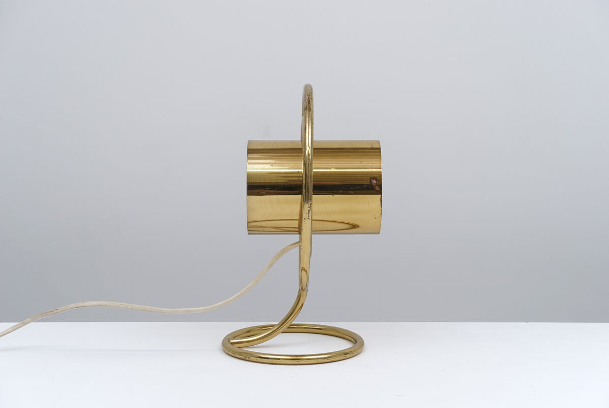 Modernist art deco brass lamp
