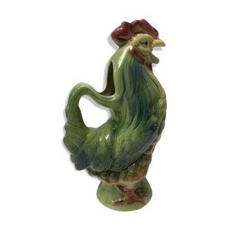 Pitcher model ceramic rooster St Clement small model polychrome slurry