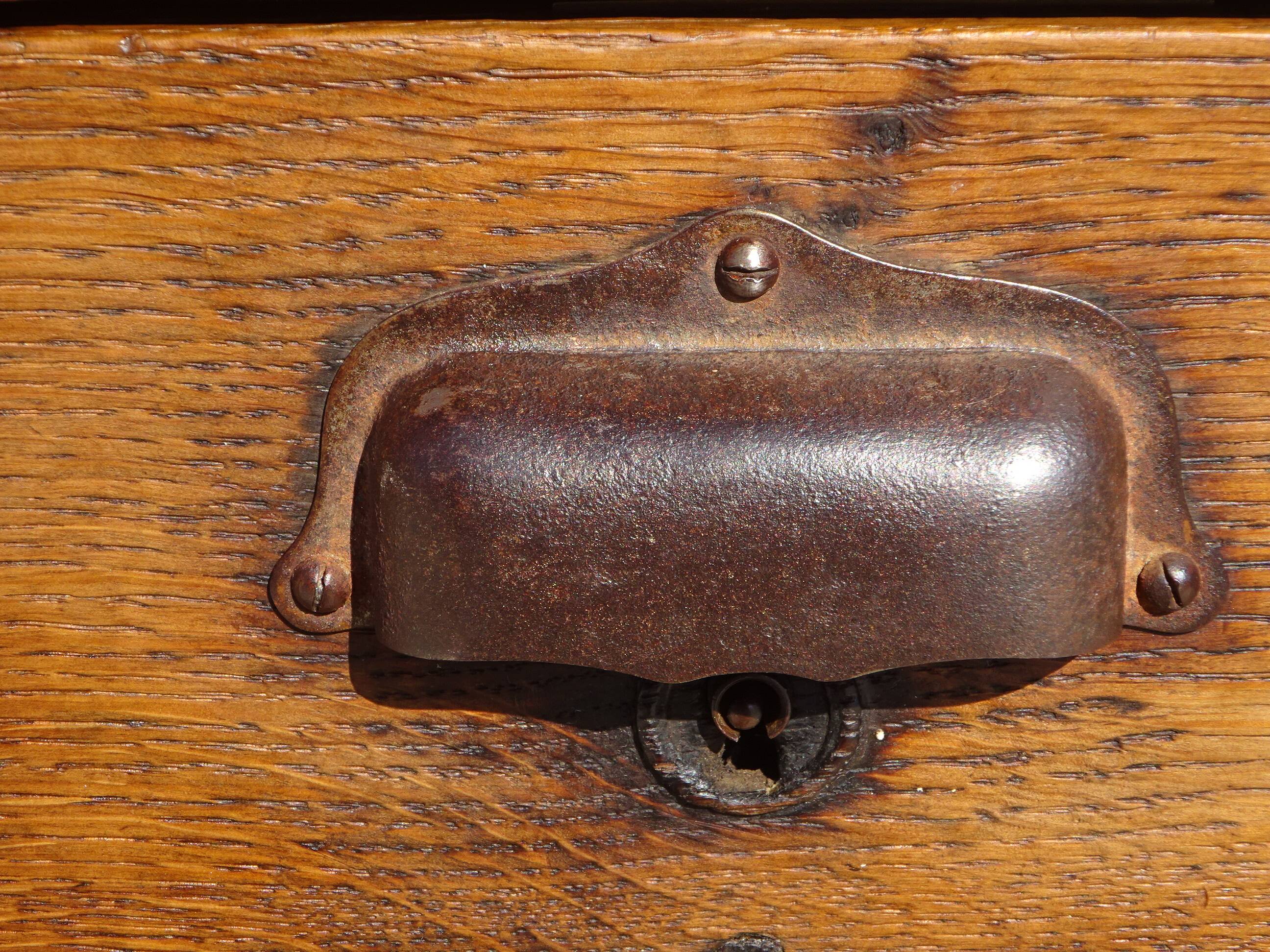 Office furniture, old glove maker's table.