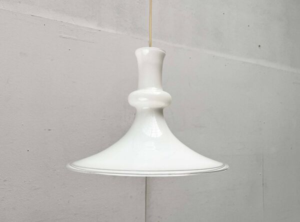 Lampe suspendue en verre Etude vintage danoise par Michael Bang pour Royal Copenhagen, Holmegaard, années 1970.