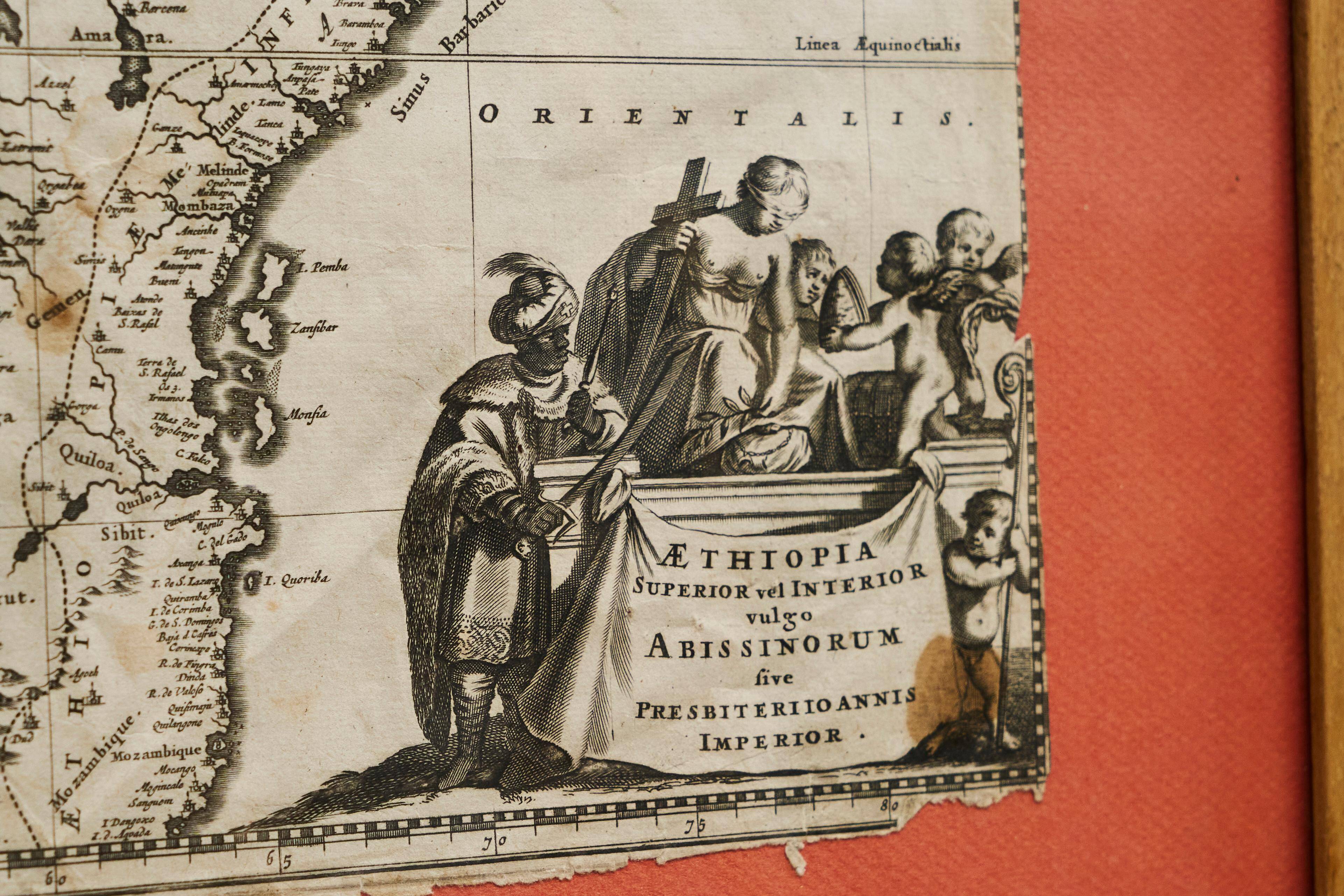 Rare original map of Ethiopia from the 17th century by Willem Janszoon Blaeu.