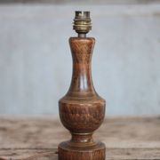 wooden lamp, vintage wooden lamp base, table lamp, living room lamp