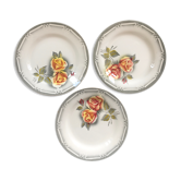 Lot de 3 assiettes Digoin