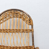 Mid century wicker rocking chair, czechoslovakia, 1960´s