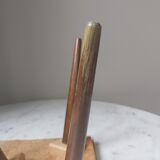 Sellette tripode en bois et laiton