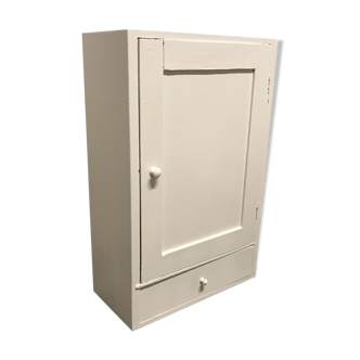 Pharmacy white painted wooden toilet cabinet with 40 year drawer