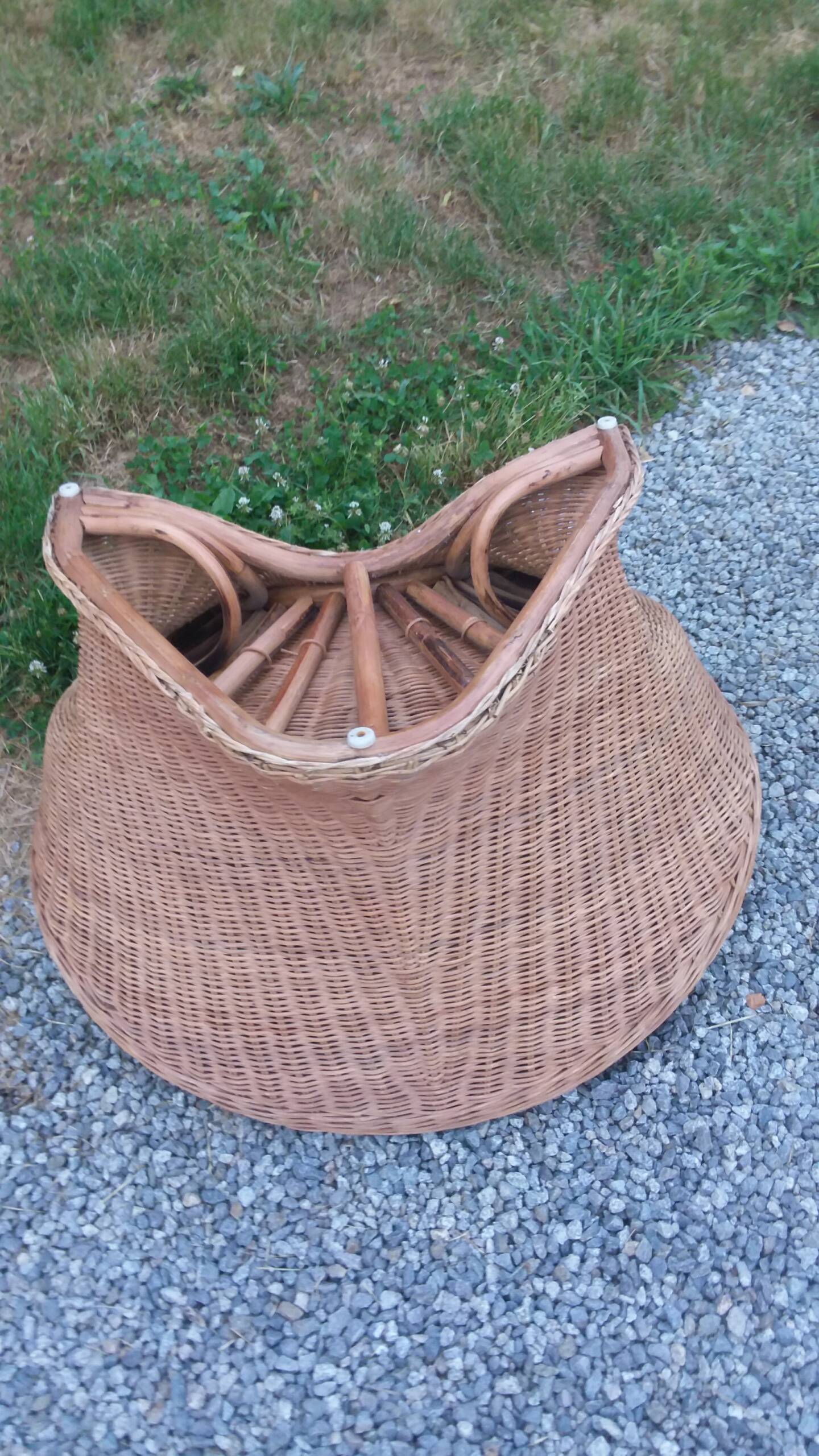 Rattan armchair and rattan coffee table from the 70s