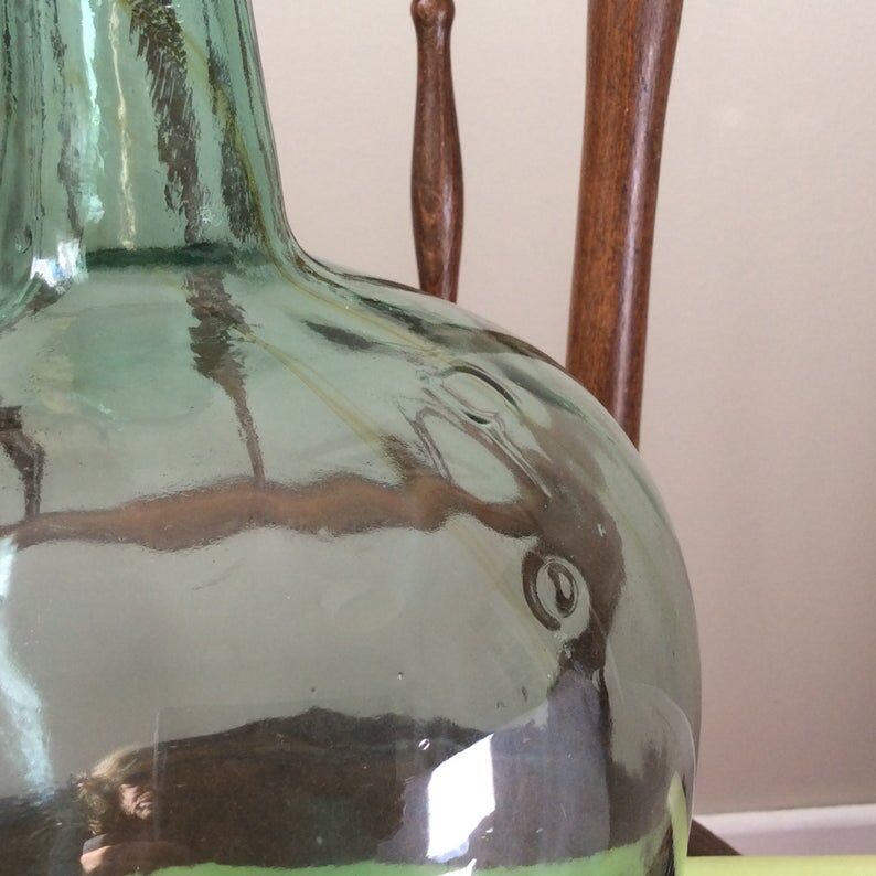 Demijohn green blown glass Viresa