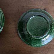 Set of 6 Aegitna glazed earthenware plates 1960