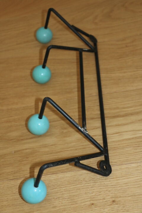 Coat rack 4 balls blue years 50
