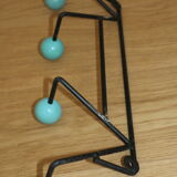 Coat rack 4 balls blue years 50