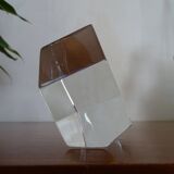 Baccarat crystal paper press - Signed hexagonal block