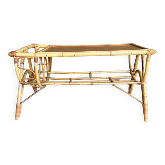Table basse en rotin
