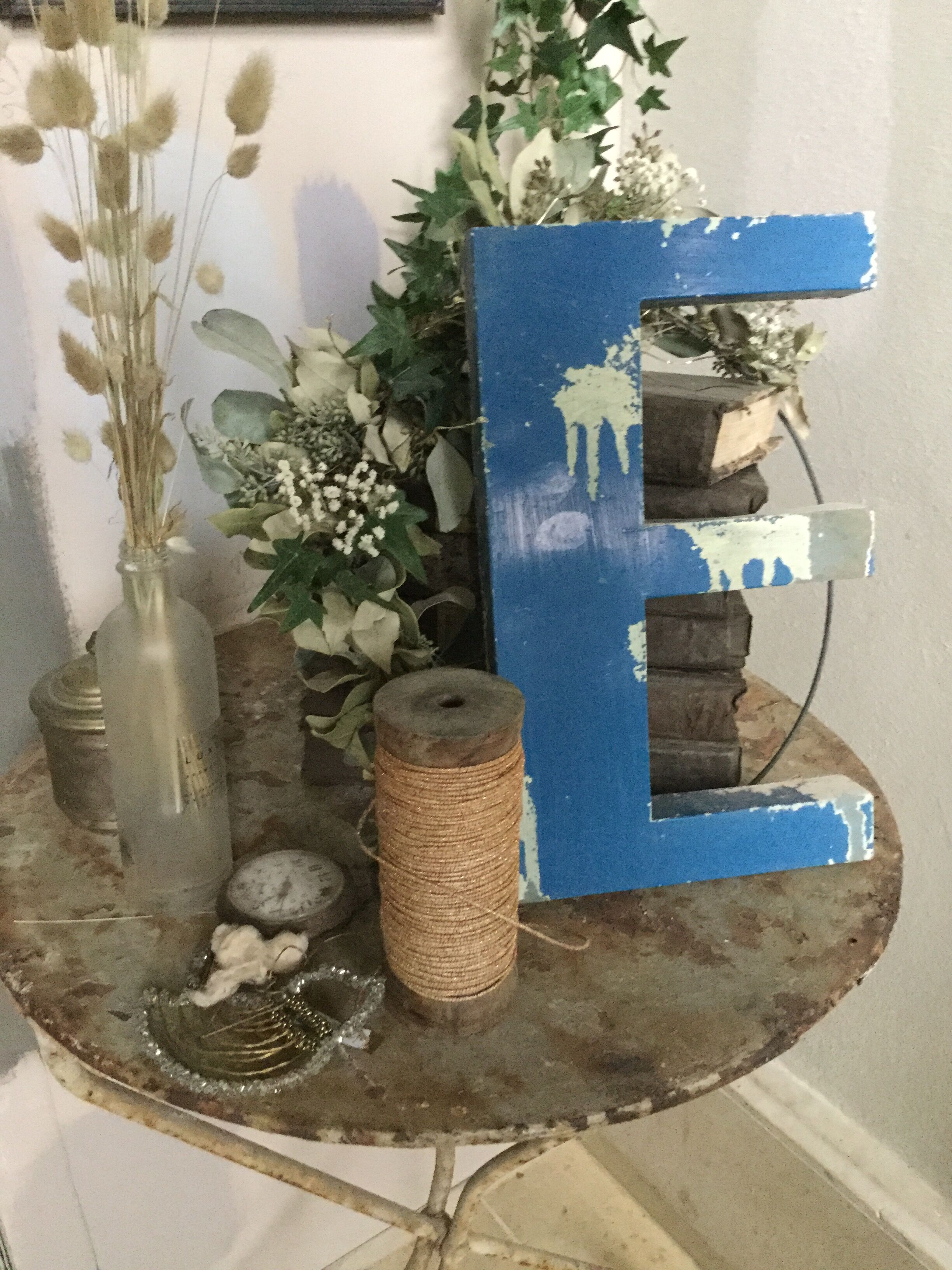 Old zinc sign letter