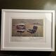 FRAMED POSTER EAMES HERMAN MILLER LOUNGE CHAIR 670