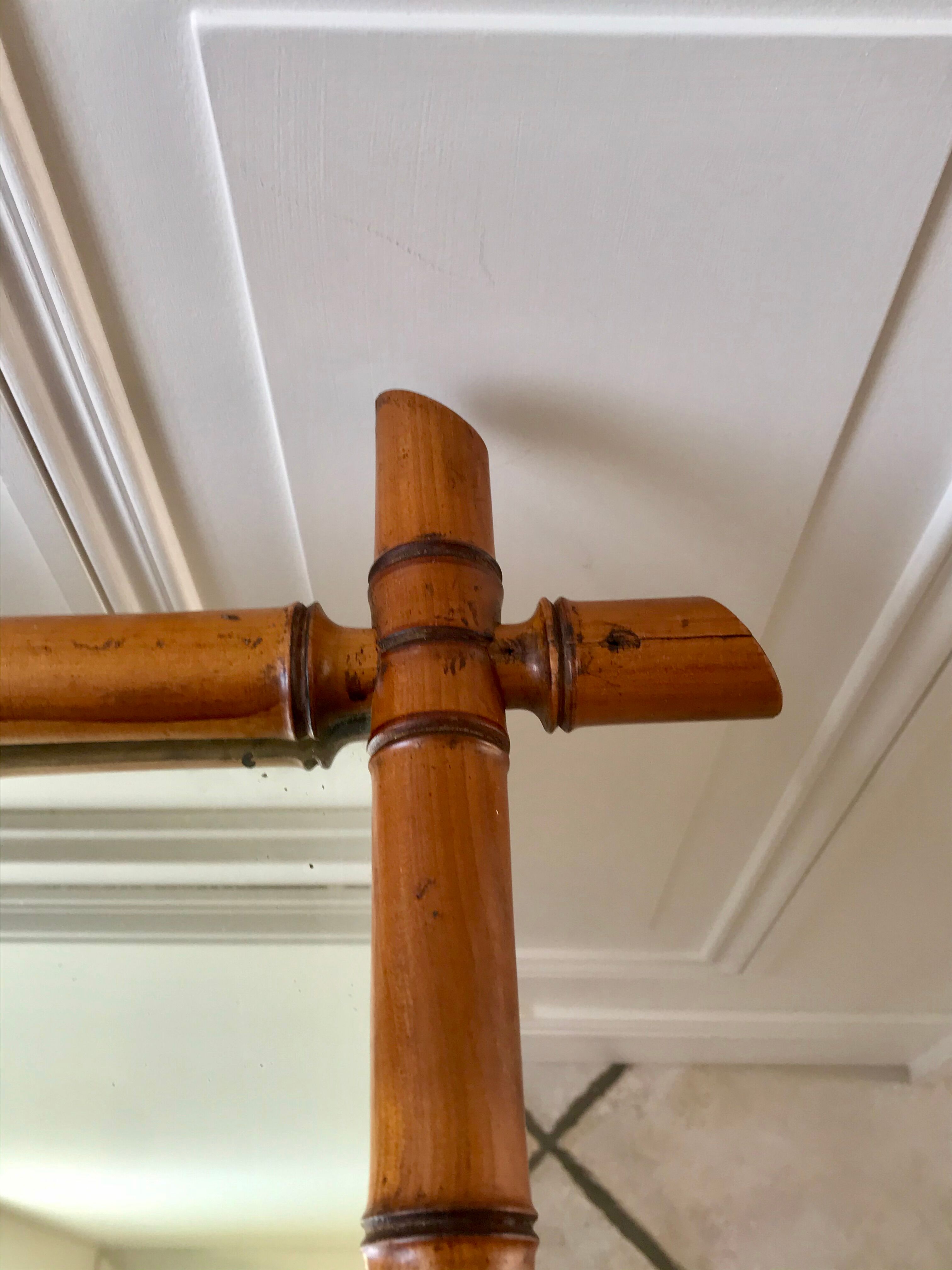 barber mirror style bamboo XXth