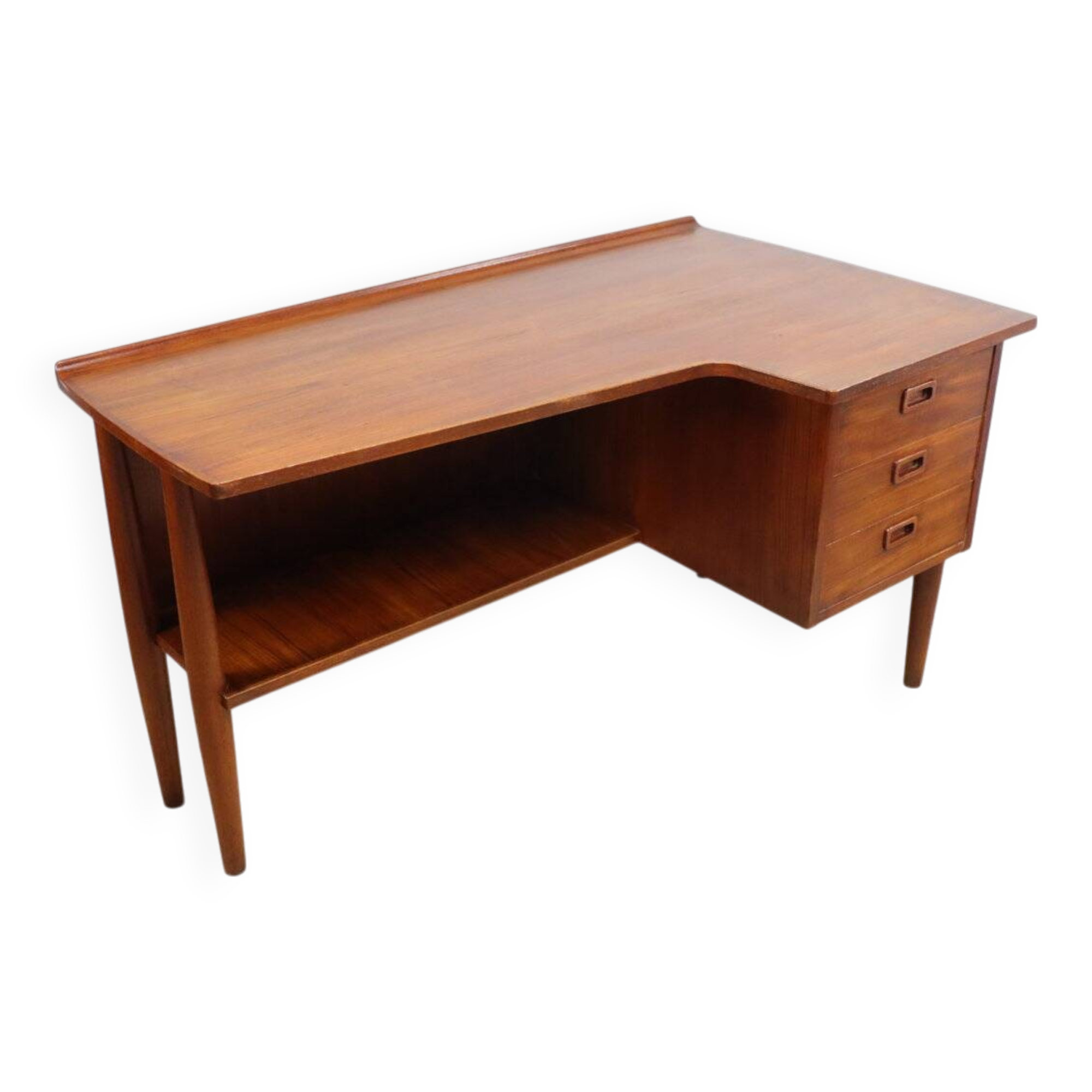 Scandinavian "Boomerang" teak desk - 1960s