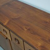 Dutch Industrial Oak Apothecary / Bakery Cabinet, circa 1950s