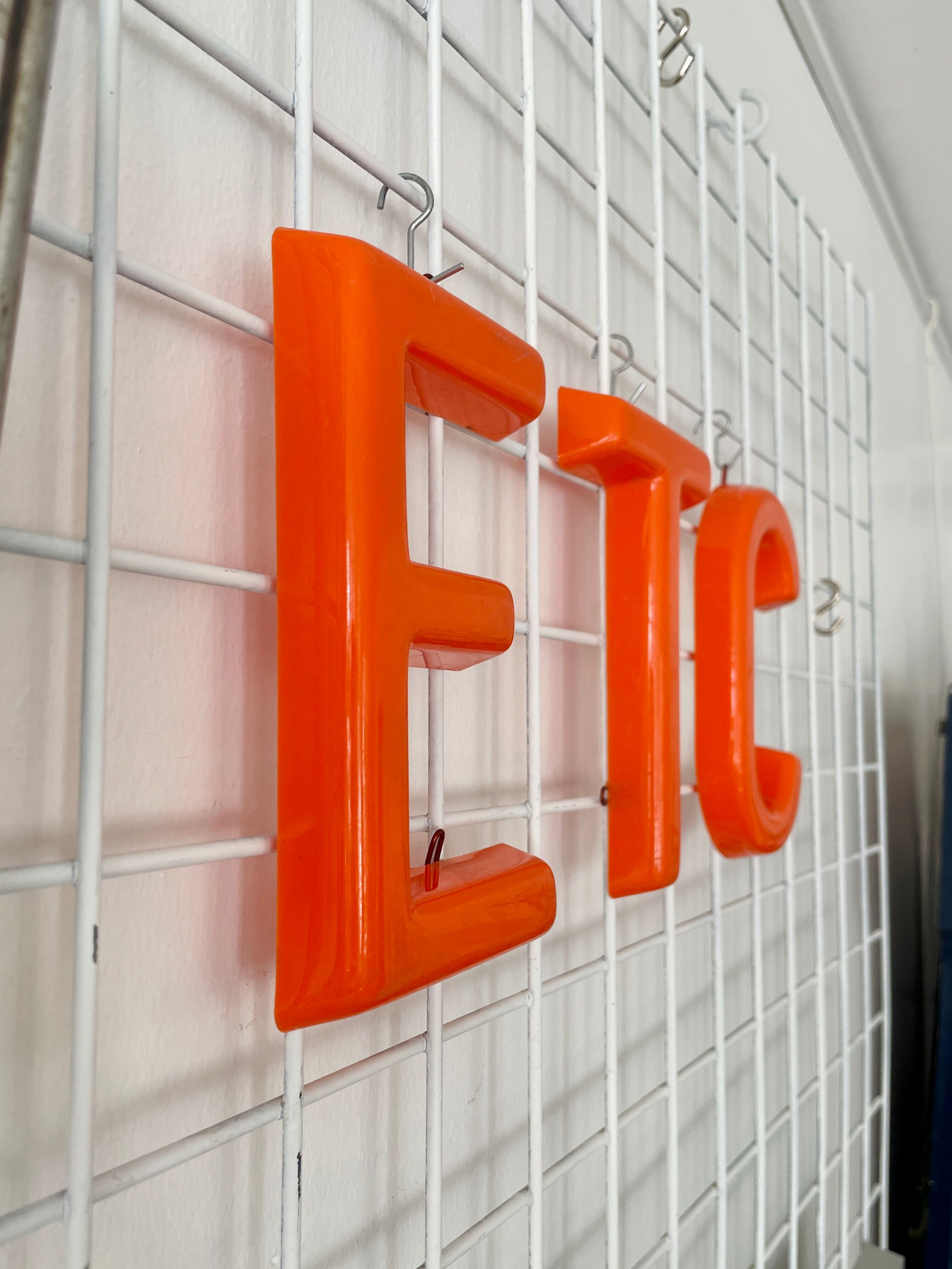 Plastic letters from the 70s - ETC