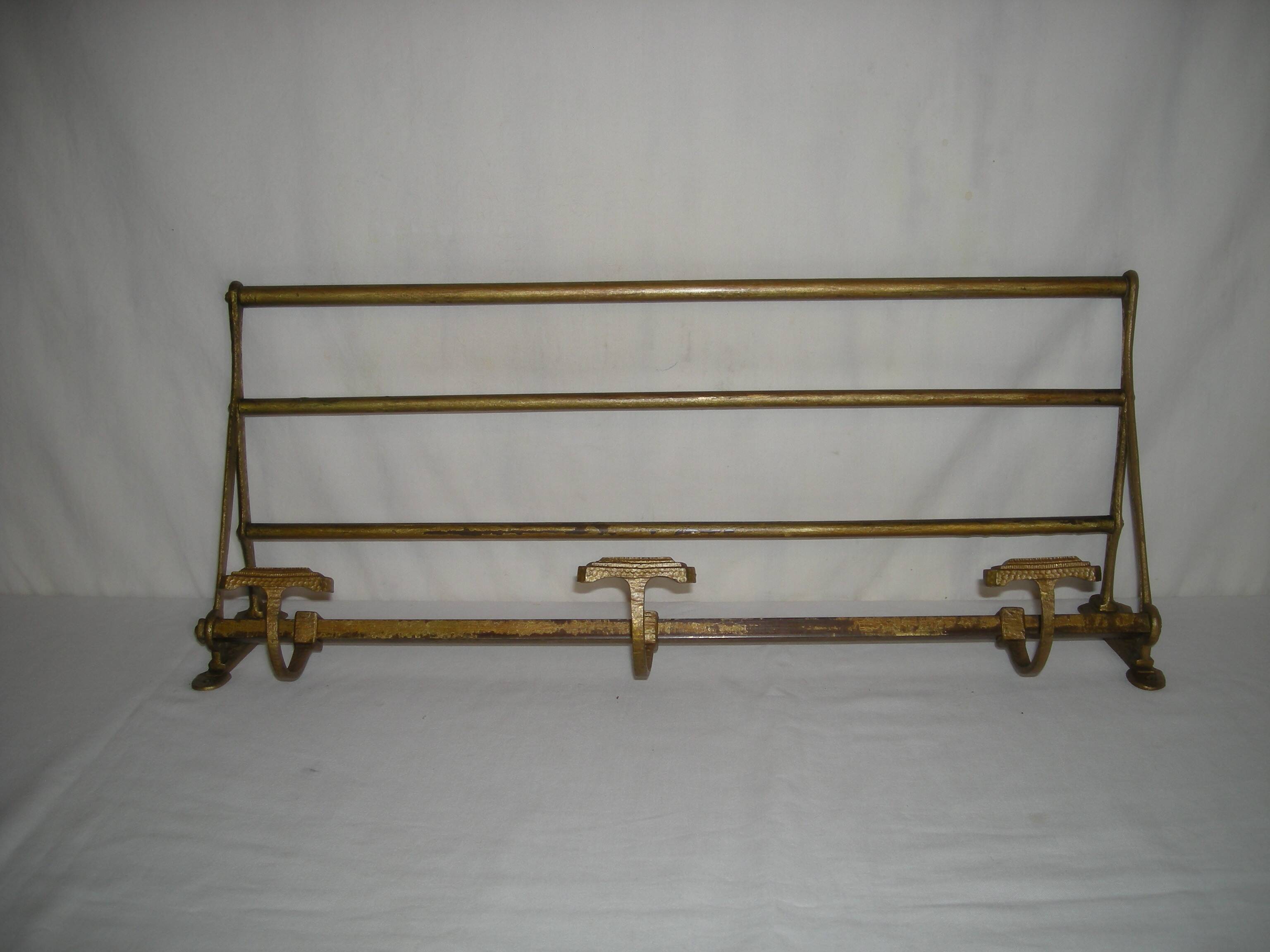 art deco wall coat rack from the 1930s