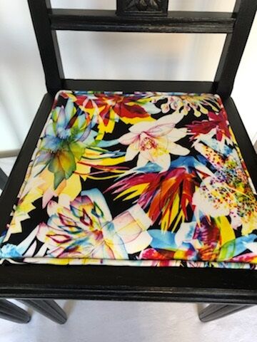 Art deco chairs jean paul gaultier fabric