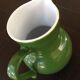 Pitcher ball in glazed green ceramic vintage 60s-70s