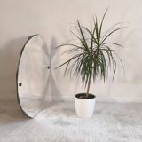 Élégant miroir ancien biseauté à 12 pans – style Art Déco vintage