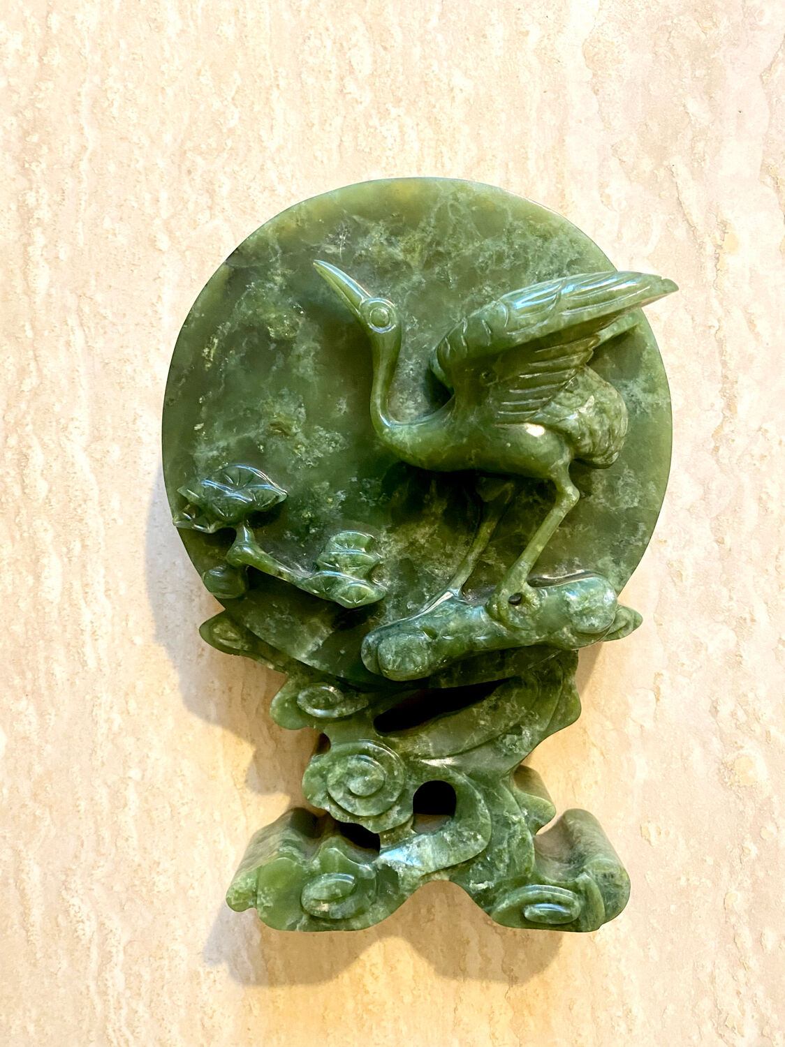 Chinese vase, carved jade