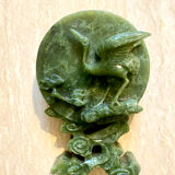 Vase chinois, en jade sculpté