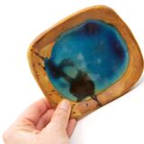 Set of 2 lagoon blue pottery pockets from La Colombe