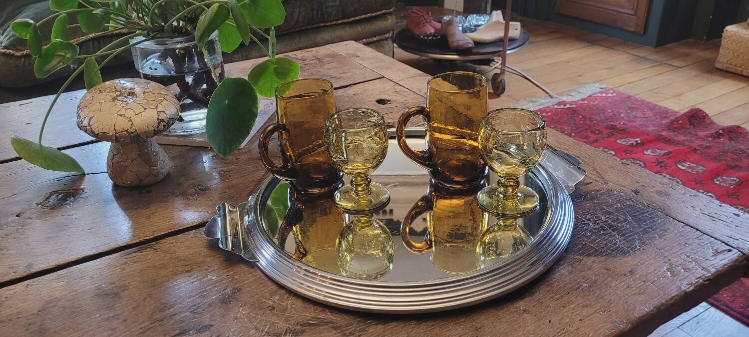 Quatuor de verres 70's