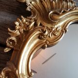 Louis XV-style gold mirror - 50x33cm