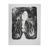Edvard Munch : Broche, Eva Mudocci, lithographie signée