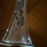 Single flower vase decorated in pewter