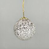 Suspended globe lamp in opaline glass, Czechoslovakian, 1970s.