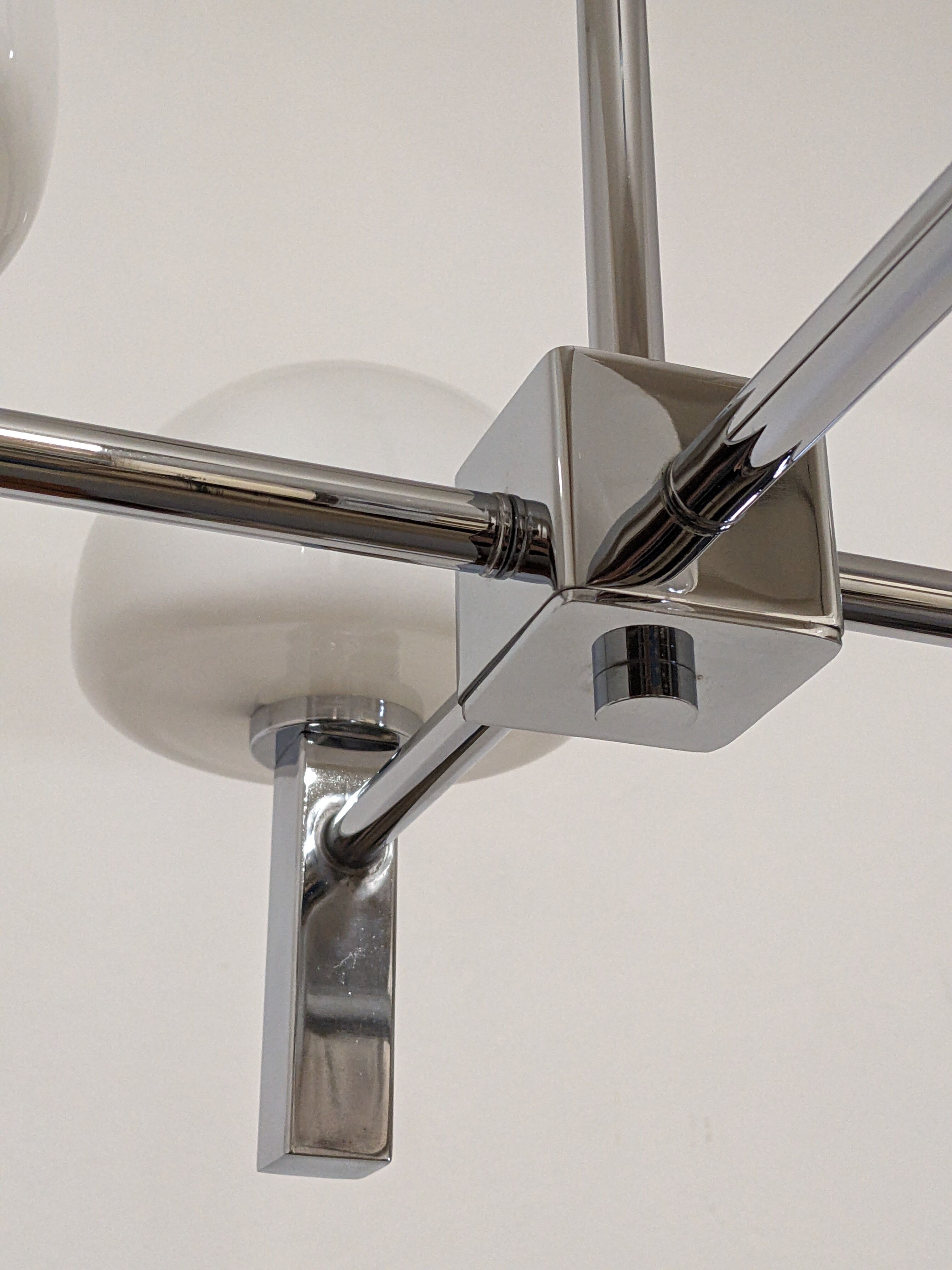 4-light space age chandelier from the 60s/70s
