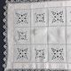 Embroidered table center, surrounded by lace from puy