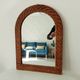 Vintage woven rattan mirror 60*43cm 60s/70s