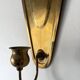 Scandinavian wall candle holders in brass