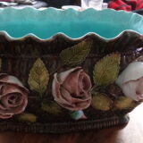 Pot cover pattern flowers in volume slip