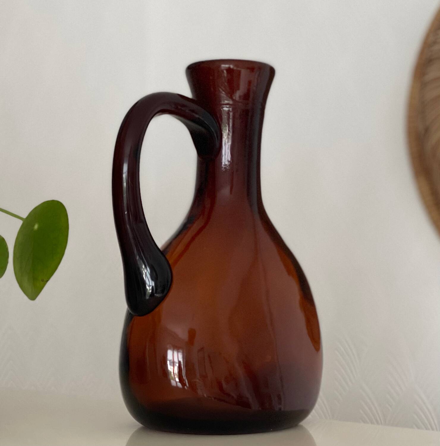 Amber Glass Pitcher
